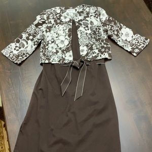 Women’s 2 piece belted dress with bolero jacket